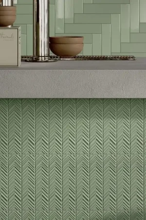 carrelage DUST SAGE DECOR 5x20 cm LIGNE ou CHEVRON Commande En Gros